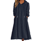 ❄️ Cozy Winter Comfort | 👗✨Women's Plush Hooded Maxi Lounge Dress