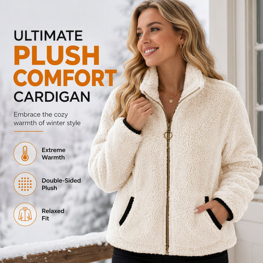 Trending Now⭐🧥 Soft Plush Zip-Up Cardigan – Cozy Full-Zip Layer for Effortless Cool-Weather Style✨𝘉𝘶𝘺 𝘢𝘯𝘺 2 𝘢𝘯𝘥 𝘨𝘦𝘵 𝘢𝘯 𝘦𝘹𝘵𝘳𝘢 8% 𝘥𝘪𝘴𝘤𝘰𝘶𝘯𝘵