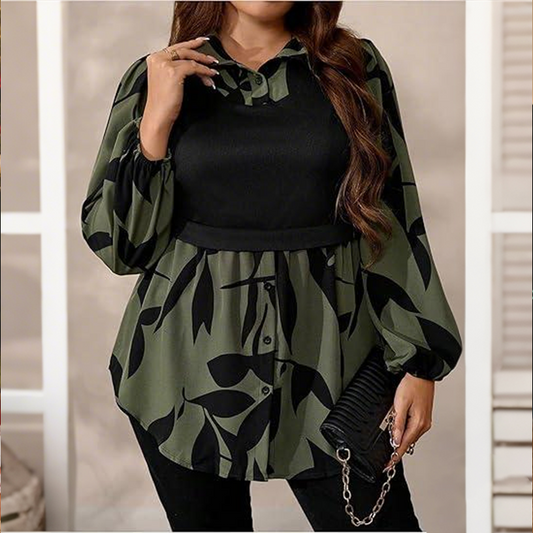 👚✨Effortless Layered Style | Women's Floral Print Fake 2-Piece Pullover Shirt✨𝘉𝘶𝘺 𝘢𝘯𝘺 2 𝘢𝘯𝘥 𝘨𝘦𝘵 𝘢𝘯 𝘦𝘹𝘵𝘳𝘢 8% 𝘥𝘪𝘴𝘤𝘰𝘶𝘯𝘵