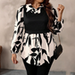 ✨ Effortless Layered Style | Women's Floral Print Fake 2-Piece Pullover Shirt