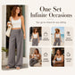 ⌛Limited-Time Offer-✨Women's Casual Striped Wide-Leg Pants