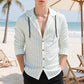 ✨Men's Striped Long Sleeve Hooded Shirt