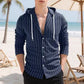 ✨Men's Striped Long Sleeve Hooded Shirt