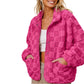 ✨👚Women's Checkerboard Snap Button Plush Jacket