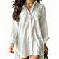 ✨👚Women's Cotton Linen Long Sleeve Shirt Dress