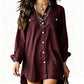 ✨👚Women's Cotton Linen Long Sleeve Shirt Dress