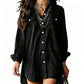 ✨👚Women's Cotton Linen Long Sleeve Shirt Dress