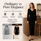 👗✨Women's Elegant Wrap V-Neck Ribbed Knit Dress