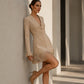 👗✨Women's Ruffle Sleeve Fringe Dress