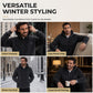 ✨Men's Plush Diamond Cable Knit Textured Hoodie