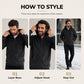 ✨Men's Plush Diamond Cable Knit Textured Hoodie