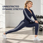 👗✨Women's Striped Zip-Up Hoodie & Pants Set