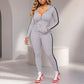 👗✨Women's Striped Zip-Up Hoodie & Pants Set
