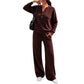 👗✨Women's Effortless Top & Wide-leg Pants Set✨𝘉𝘶𝘺 𝘢𝘯𝘺 2 𝘢𝘯𝘥 𝘨𝘦𝘵 𝘢𝘯 𝘦𝘹𝘵𝘳𝘢 8% 𝘥𝘪𝘴𝘤𝘰𝘶𝘯𝘵