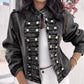 ✨👚Women's Vintage Symmetrical Button Denim Jacket
