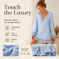 👗✨Women's Lantern Sleeve V Neck Knit Dress