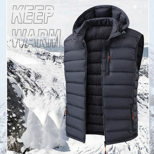 ✨Men's Winter Padded Vest with Detachable Hood
