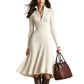 ⌛Limited-Time Offer-👗✨Women’s Ribbed Knit Slim Fit Half-Zip Dress
