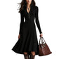 ⌛Limited-Time Offer-👗✨Women’s Ribbed Knit Slim Fit Half-Zip Dress