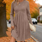 👗✨Women's Ribbed Knit A-Line Midi Dress
