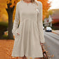 👗✨Women's Ribbed Knit A-Line Midi Dress