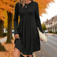 👗✨Women's Ribbed Knit A-Line Midi Dress