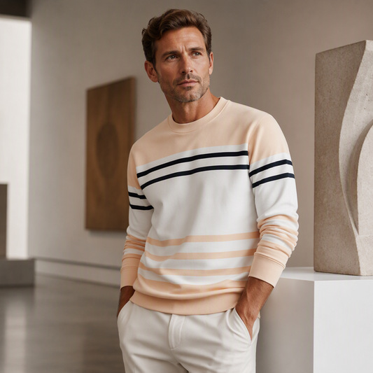 ✨ Easy Everyday Style | Men's Striped Colorblock Long-Sleeve Sweatshirt✨𝘉𝘶𝘺 𝘢𝘯𝘺 2 𝘢𝘯𝘥 𝘨𝘦𝘵 𝘢𝘯 𝘦𝘹𝘵𝘳𝘢 8% 𝘥𝘪𝘴𝘤𝘰𝘶𝘯𝘵