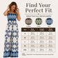 👗✨Women's Bohemian Print Smocked Jumpsuit