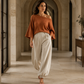 👗✨Women's Off-Shoulder Knit Top & Casual Pants Set