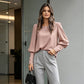 ✨👚 Elevated Everyday Style | Women's Lantern-Sleeve Relaxed Blouse