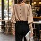 ✨👚 Elevated Everyday Style | Women's Lantern-Sleeve Relaxed Blouse