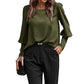 ✨👚 Elevated Everyday Style | Women's Lantern-Sleeve Relaxed Blouse