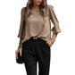 ✨👚 Elevated Everyday Style | Women's Lantern-Sleeve Relaxed Blouse