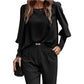 ✨👚 Elevated Everyday Style | Women's Lantern-Sleeve Relaxed Blouse