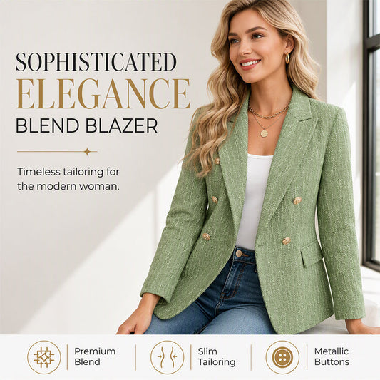 ✨👚Women's Casual Double-Breasted Blazer Jacket