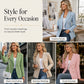 ✨👚Women's Casual Double-Breasted Blazer Jacket