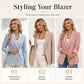 ✨👚Women's Casual Double-Breasted Blazer Jacket
