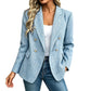 ✨👚Women's Casual Double-Breasted Blazer Jacket
