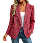 ✨👚Women's Casual Double-Breasted Blazer Jacket