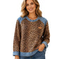 ✨👚Women's Casual Crewneck Leopard Print Sweatshirt