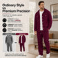 Men's Casual Waffle Hooded Jacket & Pants Set