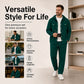 Men's Casual Waffle Hooded Jacket & Pants Set