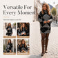 🍁New Fall Collection-Women's Argyle Knit Sweater & Skirt Set