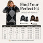 🍁New Fall Collection-Women's Argyle Knit Sweater & Skirt Set