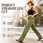 ✨ Flattering Everyday Style | Women's Straight-Leg Utility Pants with Reinforced Seams