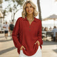 ✨🍁New Fall Collection-Women's V-Neck Waffle Knit Long Sleeve Top