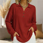 ✨🍁New Fall Collection-Women's V-Neck Waffle Knit Long Sleeve Top