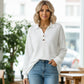 ✨🍁New Fall Collection-Women's V-Neck Waffle Knit Long Sleeve Top