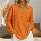 ✨🍁New Fall Collection-Women's V-Neck Waffle Knit Long Sleeve Top