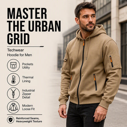 ✨Men's Full-Zip Hooded Cargo Jacket